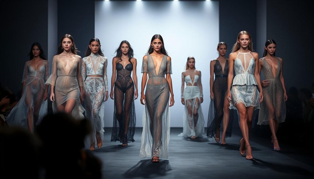 Variações de Estilo nos Looks Transparentes