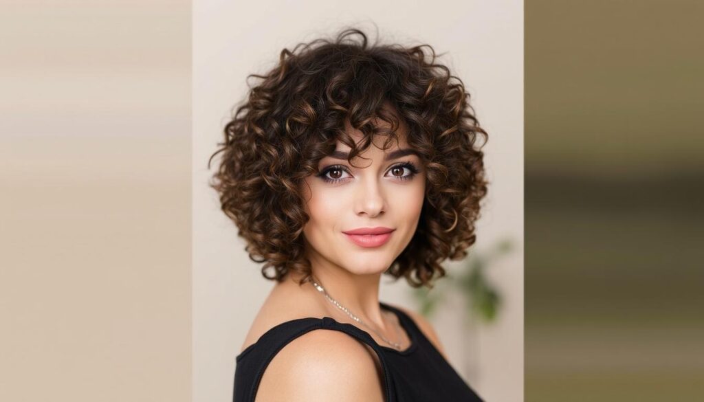 long bob cabelo cacheado 2025