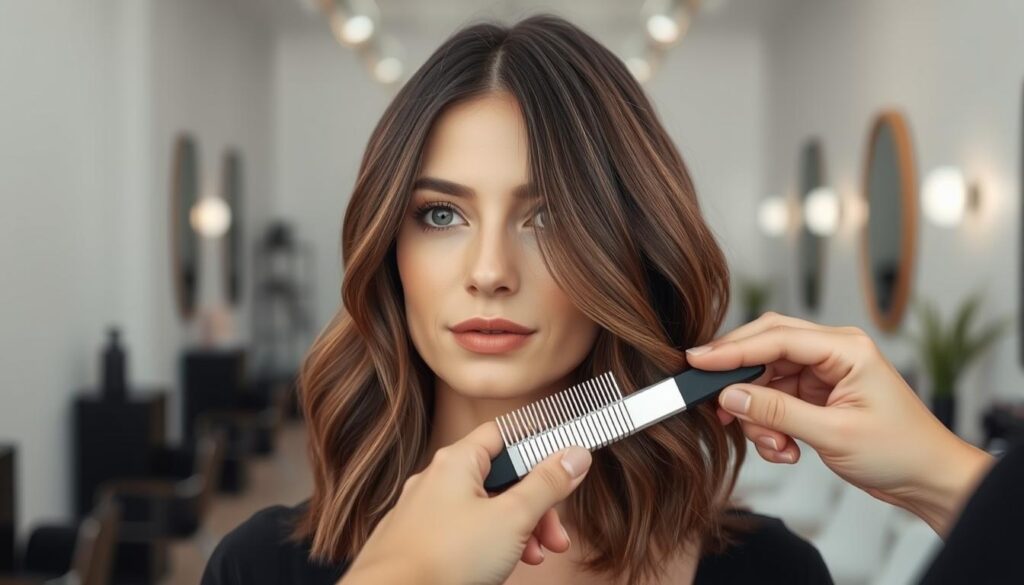 manter corte de cabelo em camadas