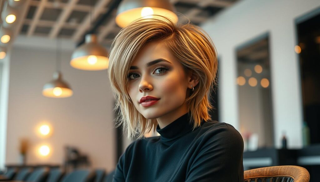 personalização de corte de cabelo em camadas