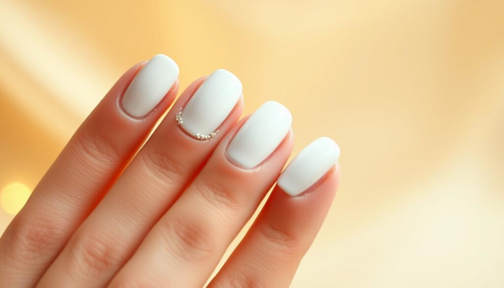 unhas decoradas brancas
